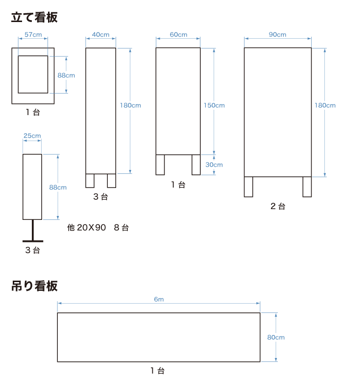 立て看板・吊り看板